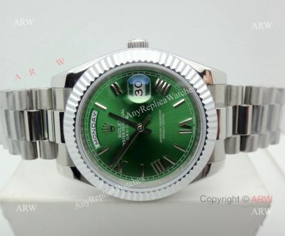 Fake Rolex Oyster Perpetual Day-Date President Watch Olive Green Face Rolex 40mm